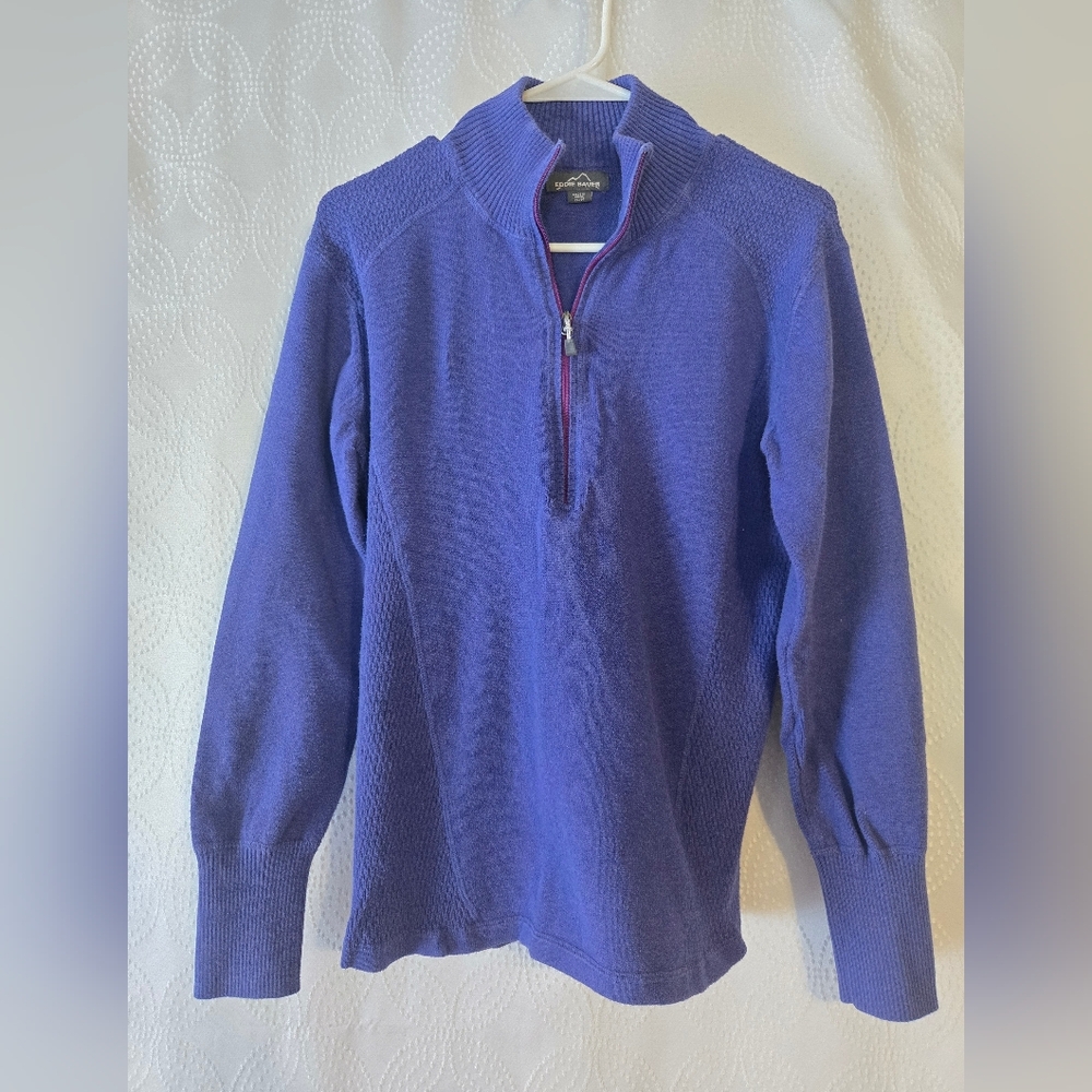 Eddie Bauer Violet Half-Zip Pullover - image 1